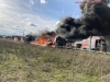 Brand - mehrere LKW, Personen in Gefahr, A3 Richtung Würzburg, 22.03.2023